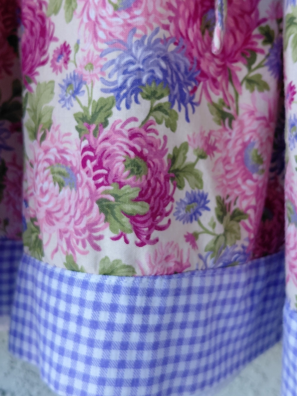 Vintage Girls Floral Dress Size 6 | Pink Purple Cottagecore Tie Back - Picture 7 of 15